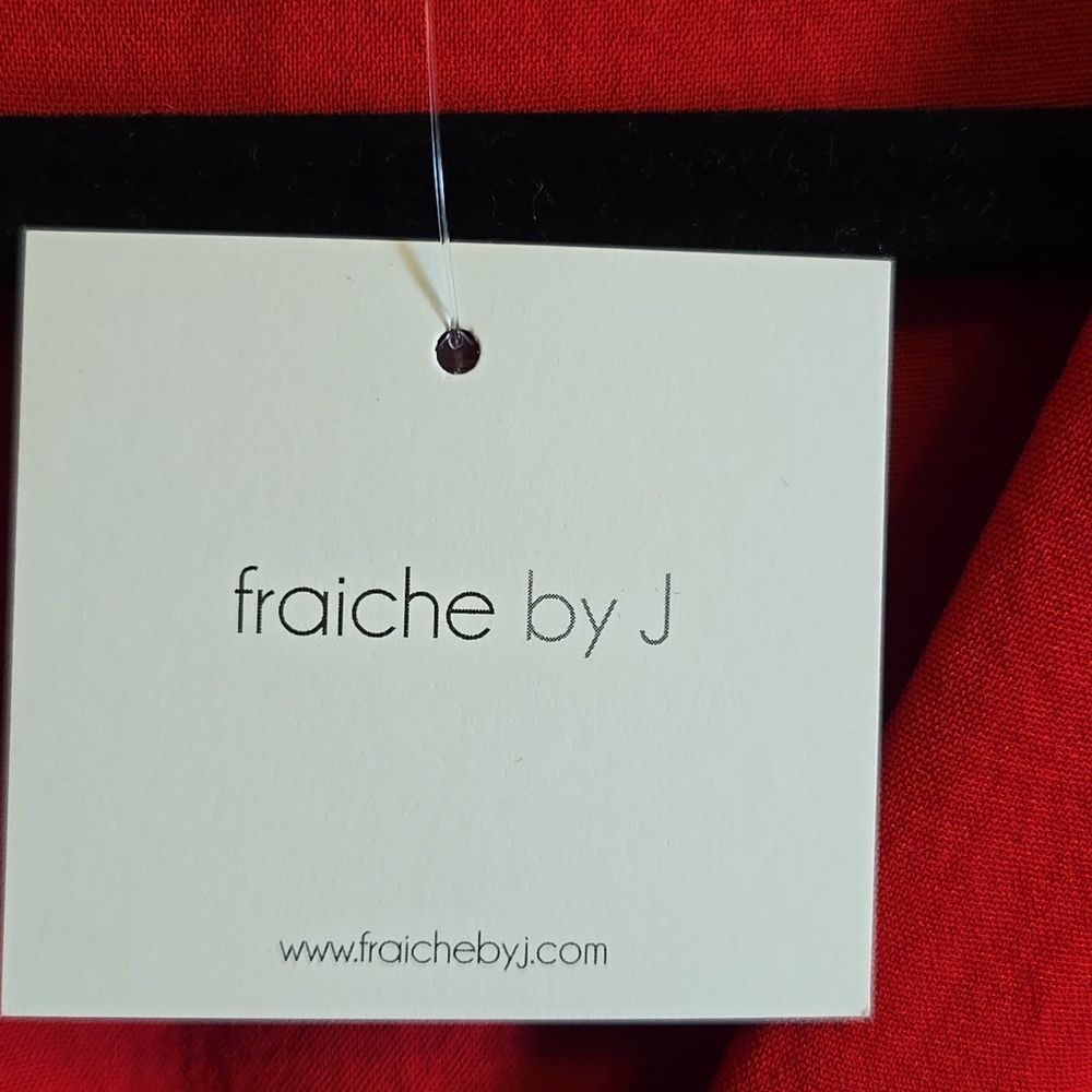 Fraiche by J-Red crinkled fabric long sleeved V neck A line dress Sz S. NWT. - Picture 3 of 12
